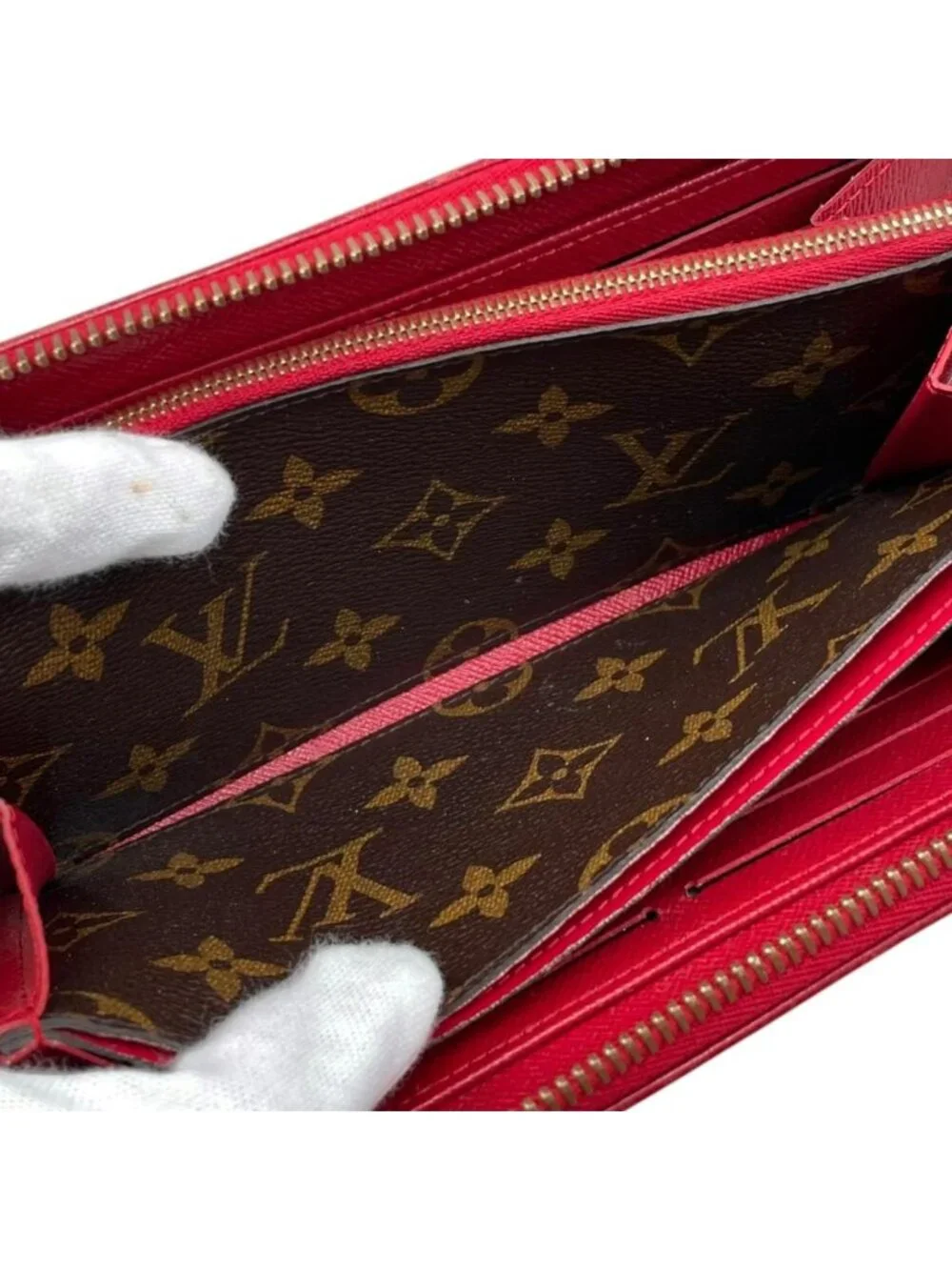 Louis Vuitton Wallet Zippy Retiro Monogram Cerise